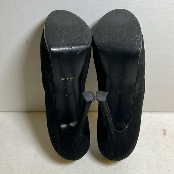 YSL HIGH HEEL AND PUMPS IN BLACK SUEDE - Picture 8 of 9